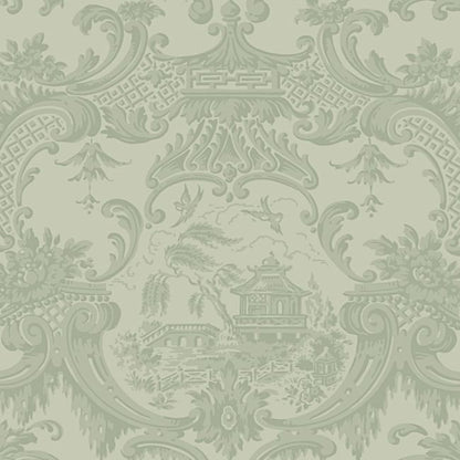Chippendale China Wallpaper - Soft Olive - 100/3013
