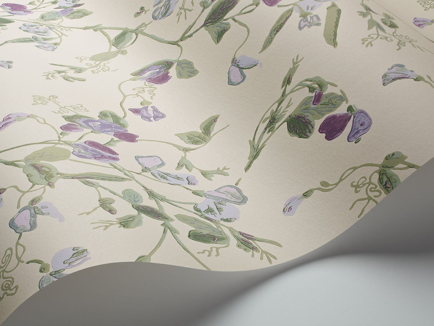 Sweet Pea Archive Anthology Wallpaper - Mulberry & Sage on Cream - 100/6030