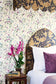 Sweet Pea Archive Anthology Wallpaper - Mulberry & Sage on Cream - 100/6030