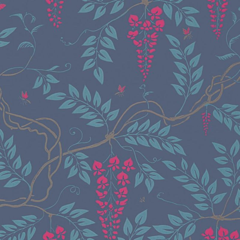 Egerton Wallpaper - Cerise on Dark Hyacinth - 100/9042