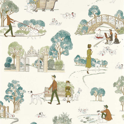 101 Dalmatians Wallpaper - Breeze Blue - DDIW217290 - Sanderson