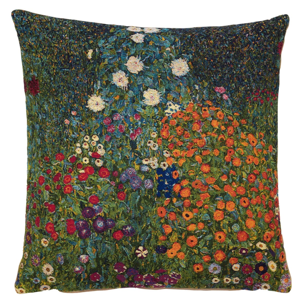 Klimt Flowers IV Tapestry Cushion with Feather Filler 