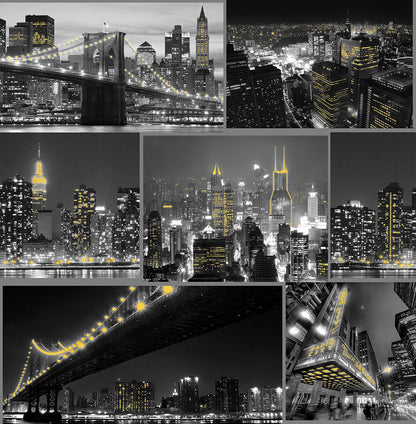 City at Night Wallpaper - Black