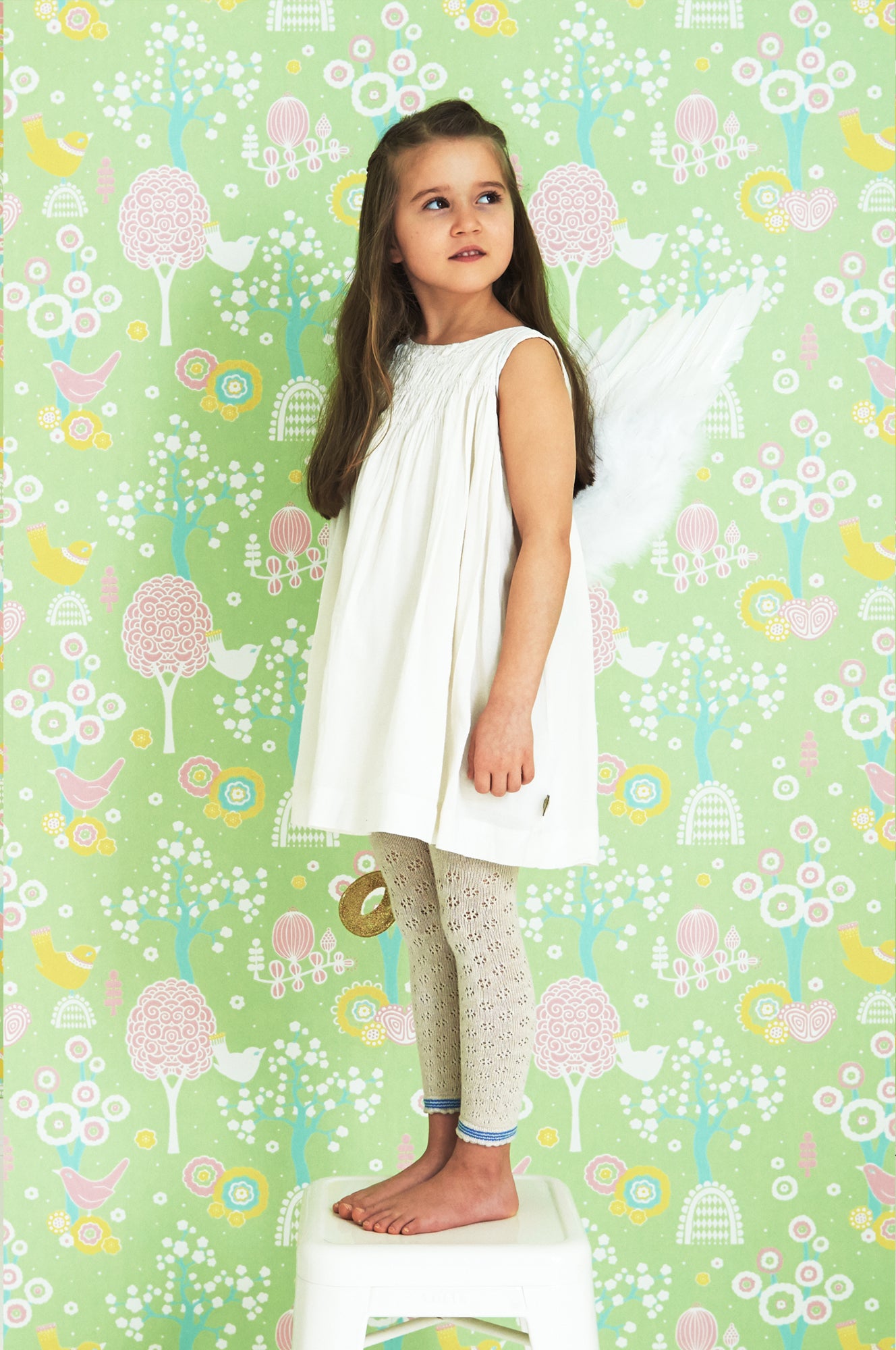 Cherry Valley Green Wallpaper - Majvillan