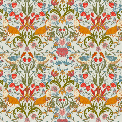 1024 - Strawberry Thief Wallpaper - Grey-Sky by Morris Collections