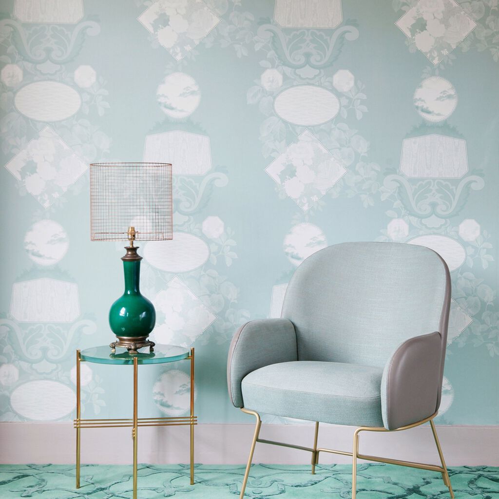 102766 - Totem Wallpaper - Jade - Graham & Brown