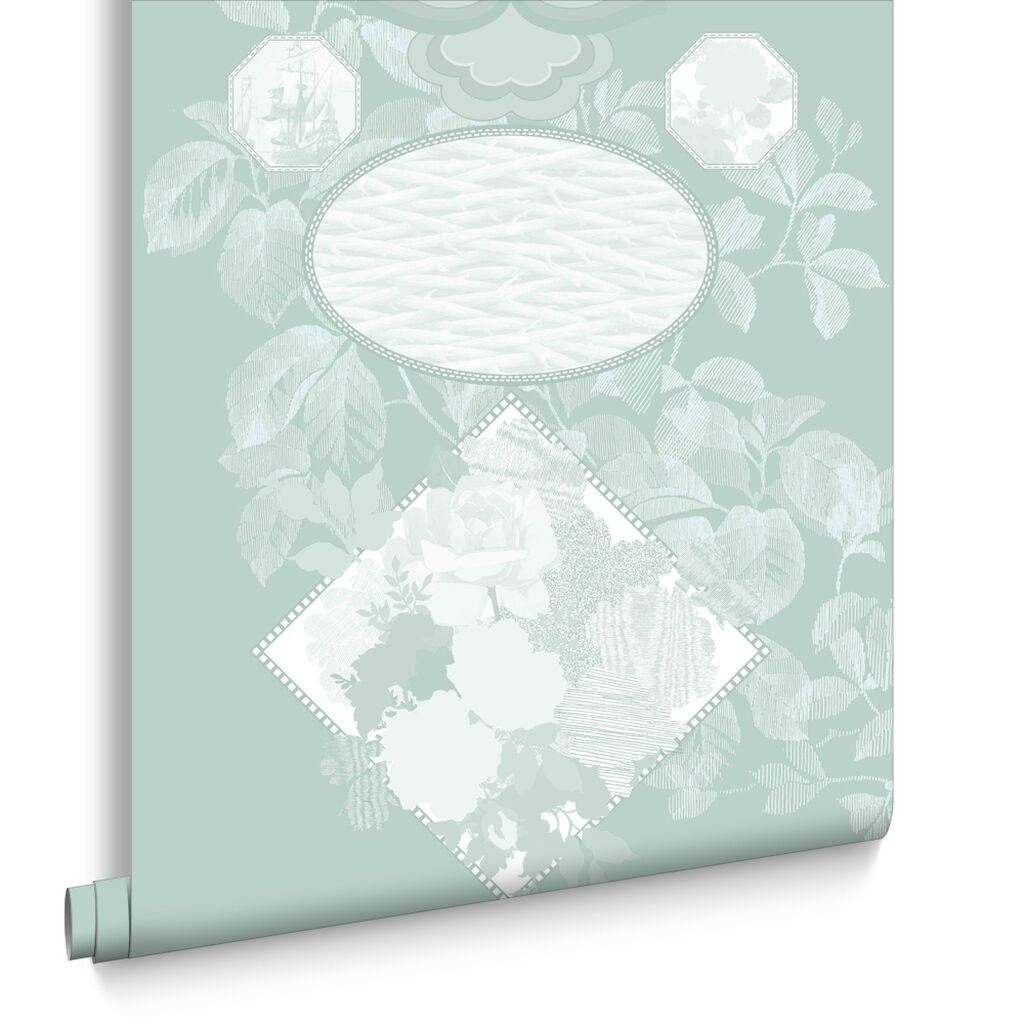 102766 - Totem Wallpaper - Jade - Graham & Brown