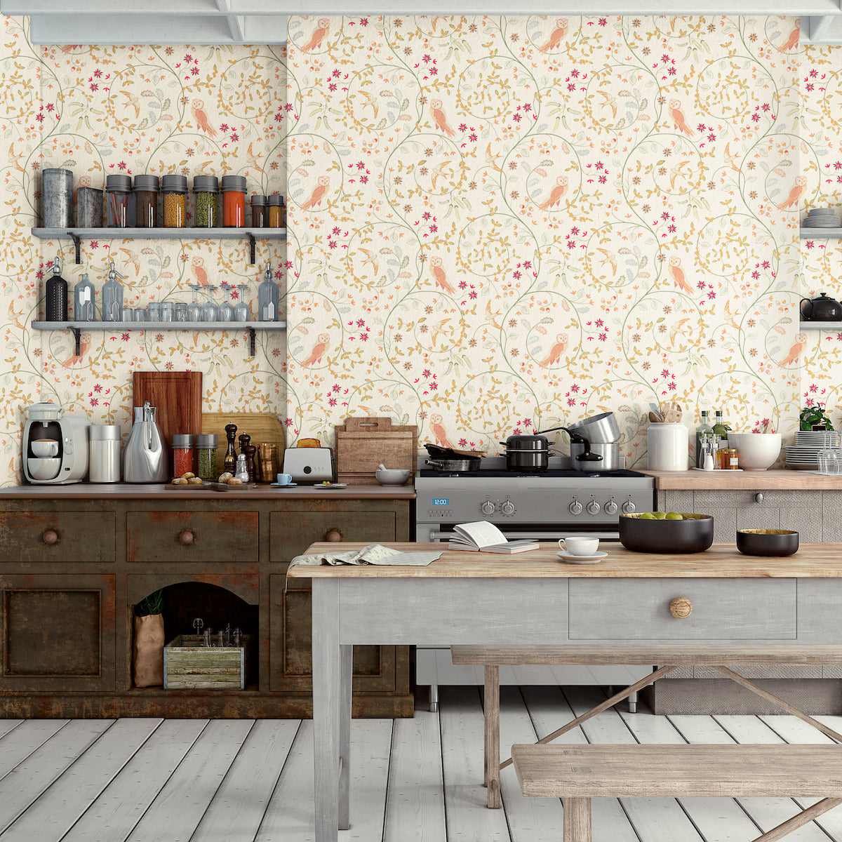1029 - Newill Wallpaper - Newill Linen by Morris Collections