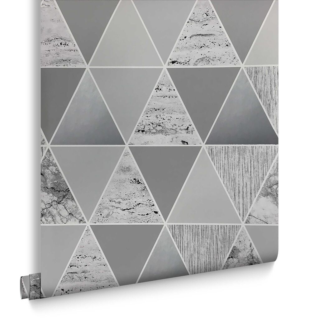 103292 - Reflections Wallpaper - Silver - Graham & Brown