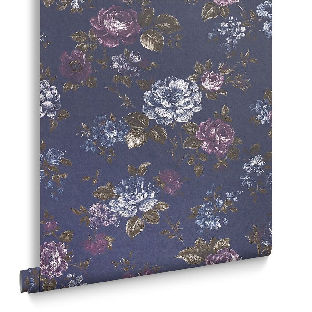 103506 - Muse Wallpaper - French Navy - Graham & Brown