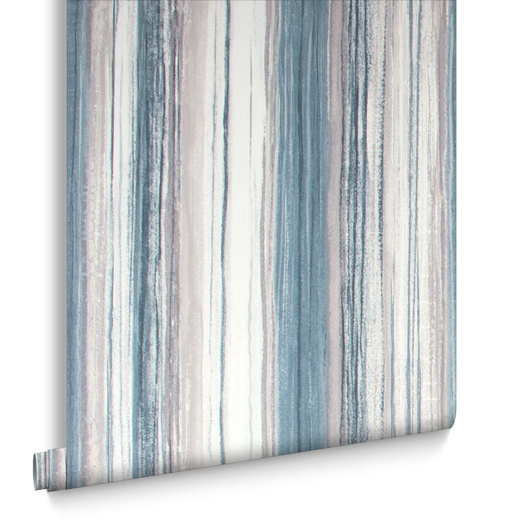 103814 - Chelsea Stripe Wallpaper - Night Sky - Graham & Brown