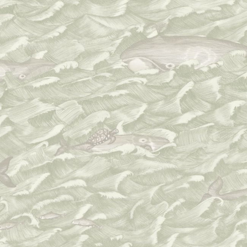 Melville Wallpaper - Stone & Soft Olive - 103/1001