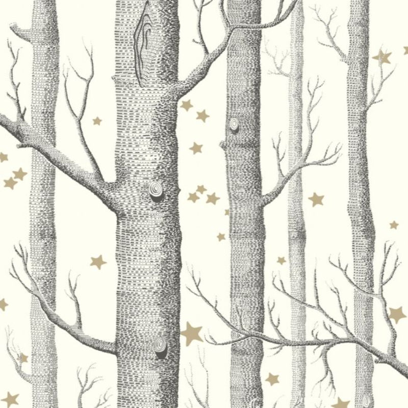 Woods & Stars Wallpaper - Black & White - 103/11050