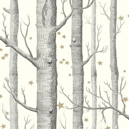 Woods & Stars Wallpaper - Black & White - 103/11050