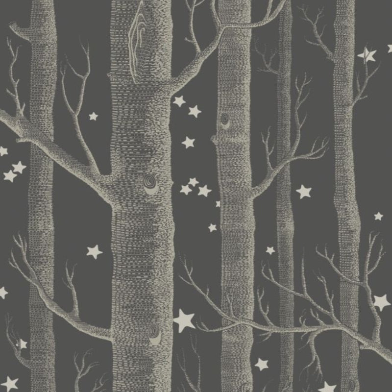 Woods & Stars Wallpaper - Charcoal - 103/11053