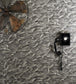 Columbus Wallpaper - Metallic Gilver & Soot - 103/13056