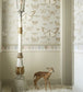 Butterflies & Dragonflies Wallpaper - Alabaster & Metallic Gold on Pale Cream - 103/15066