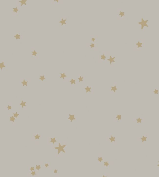 Stars Wallpaper - Metallic Gold on Taupe - 103/3013