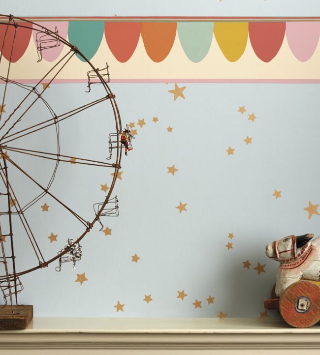 Stars Wallpaper - Metallic Gold on Linen - 103/3014