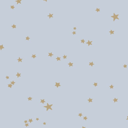 Stars Wallpaper - Metallic Gold on Ice Blue - 103/3016
