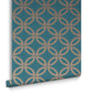 104068 - Eternity Wallpaper - Teal & Copper - Graham & Brown