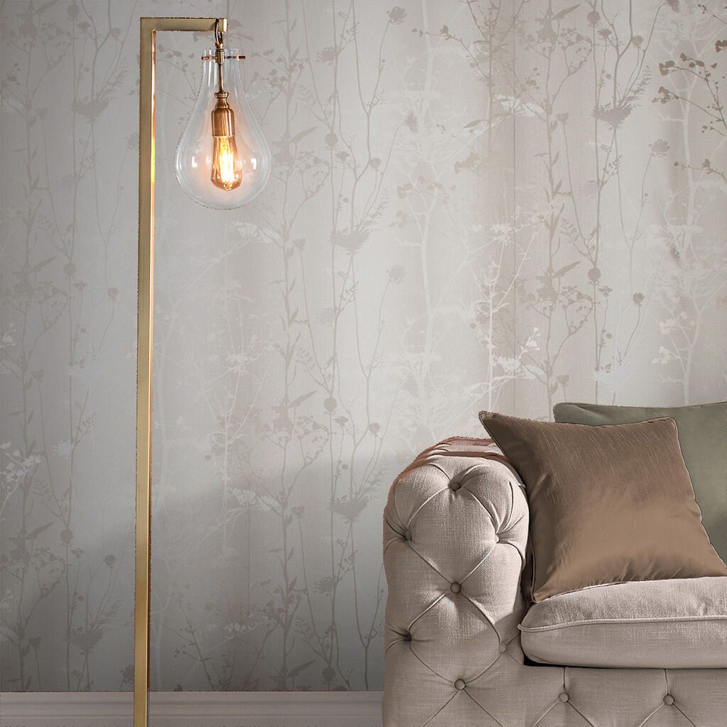 104069 - Wild Flower Wallpaper - Sand - Graham & Brown