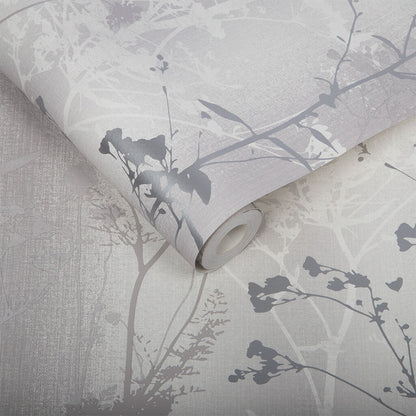 104070 - Wild Flower Wallpaper - Shadow - Graham & Brown