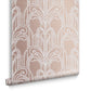 104298 - Art Deco Wallpaper - Rose Gold - Graham & Brown