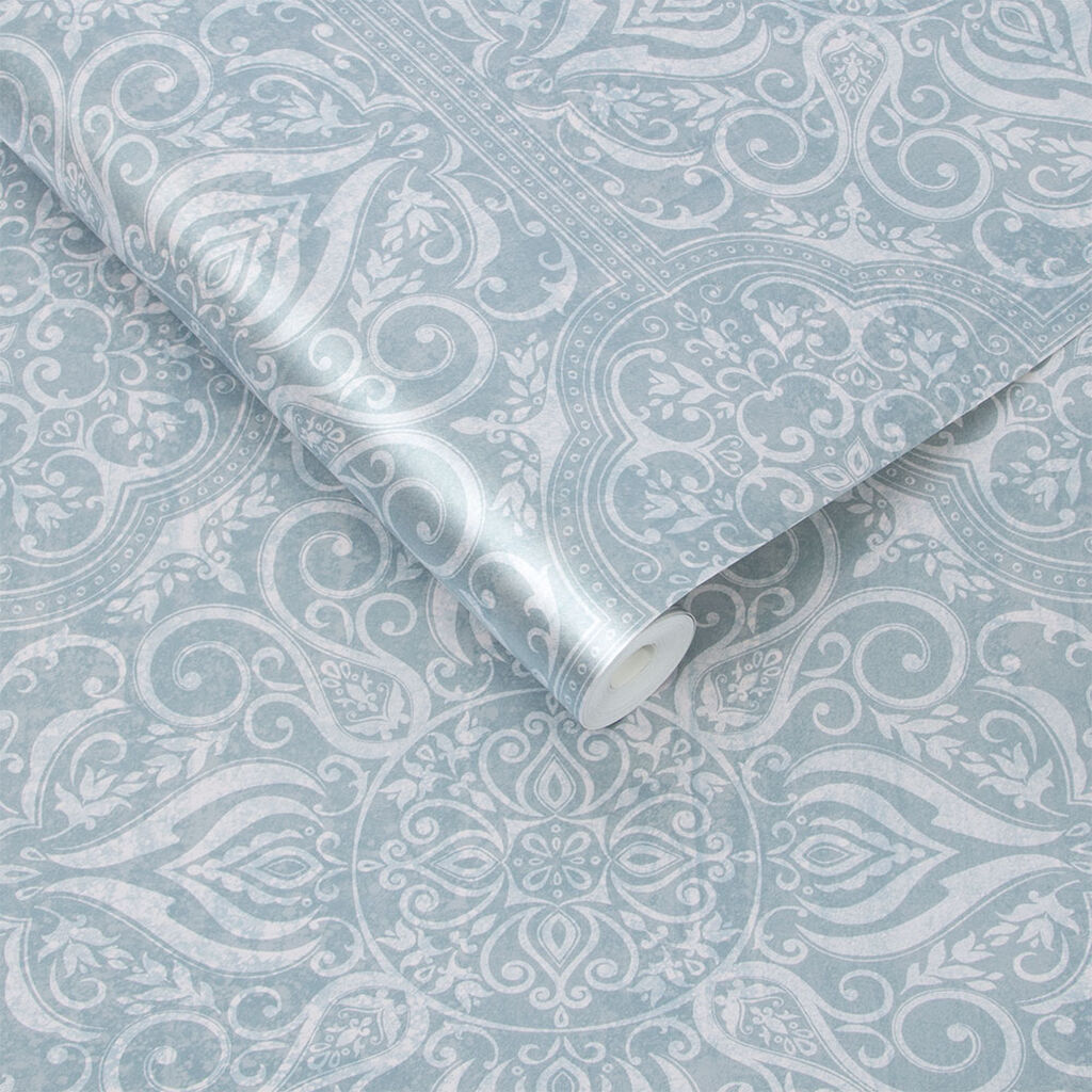 104371 - Souk Tile Wallpaper - Sky - Graham & Brown