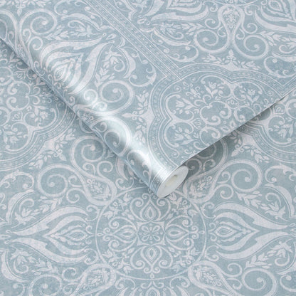 104371 - Souk Tile Wallpaper - Sky - Graham & Brown