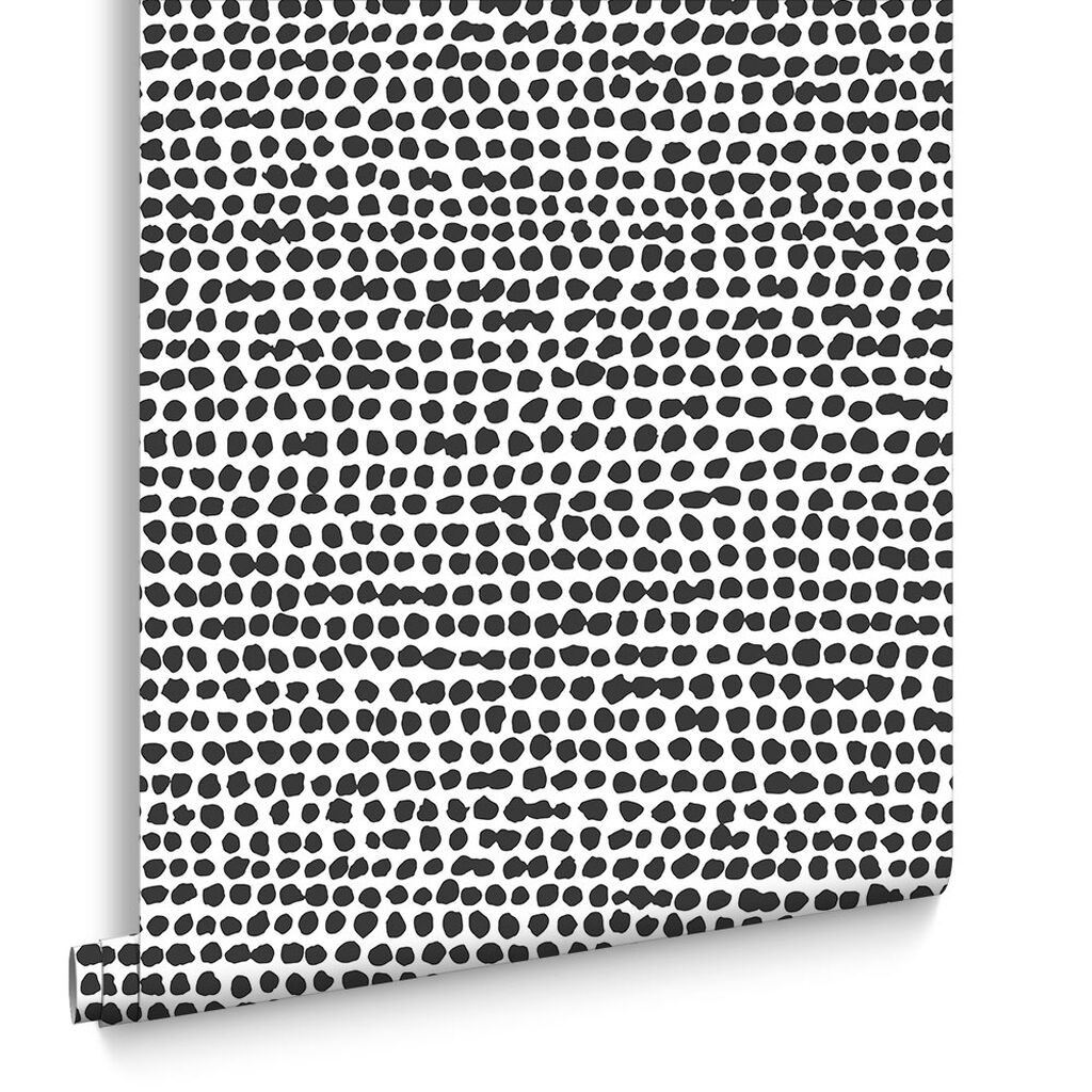 104533 - Dots Wallpaper - Black White - Graham & Brown