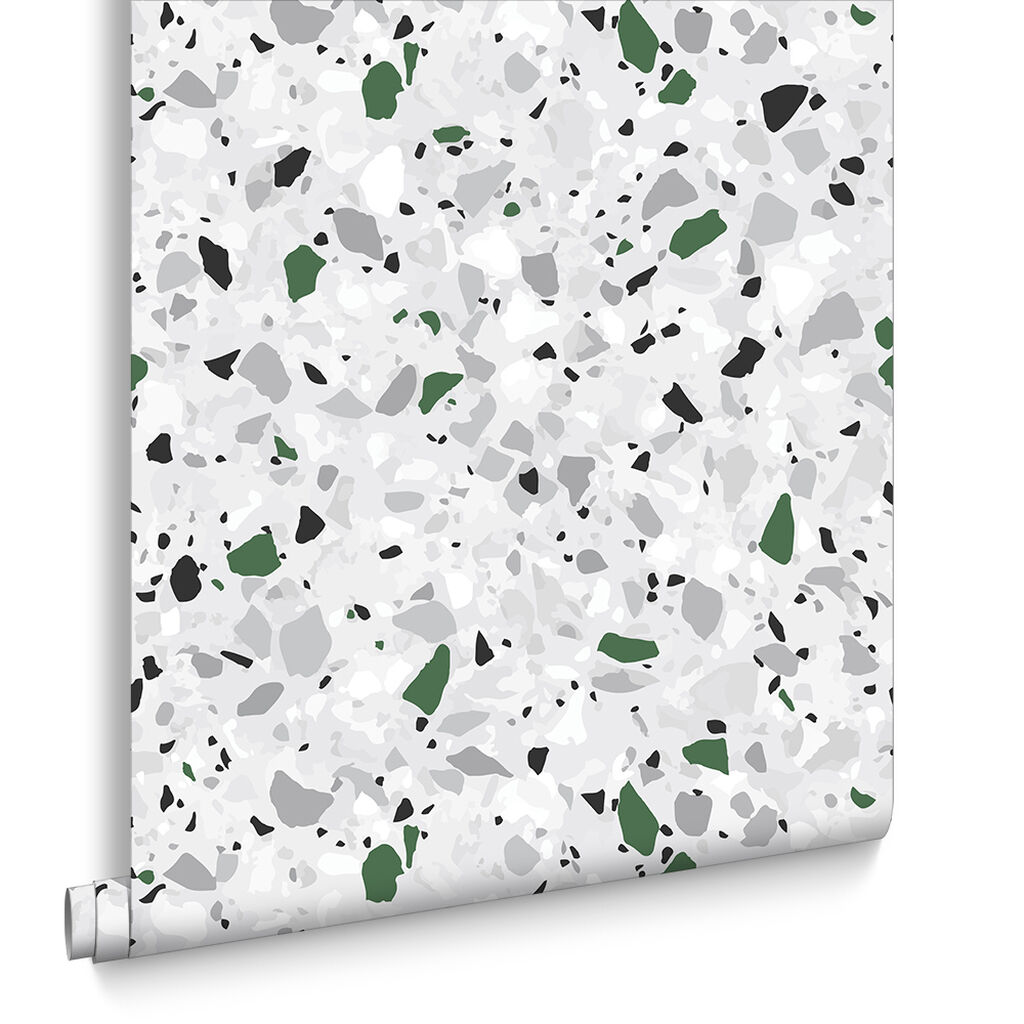 104535 - Terrazzo Wallpaper - Green - Graham & Brown