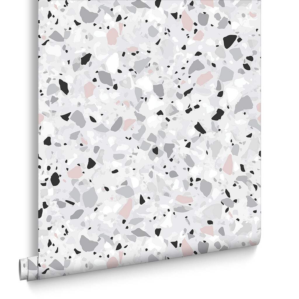 104536 - Terrazzo Wallpaper - Pink - Graham & Brown