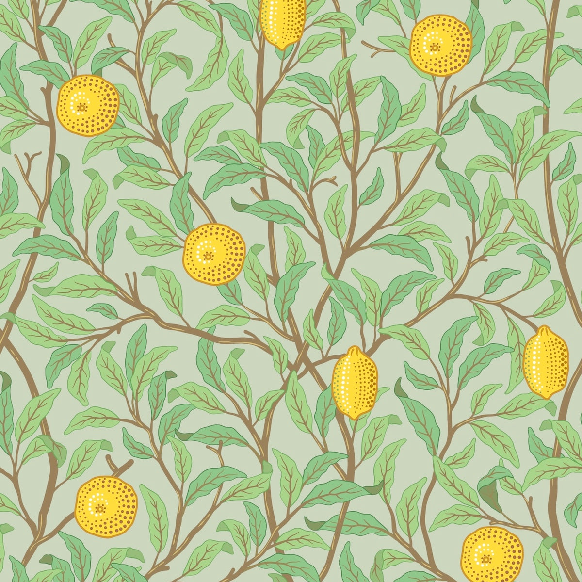 1046 - Lemon Tree Wallpaper - Olive-Green by Morris Collections