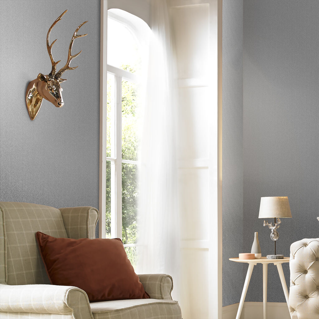 104727 - Knitted Texture Wallpaper - Silver - Graham & Brown