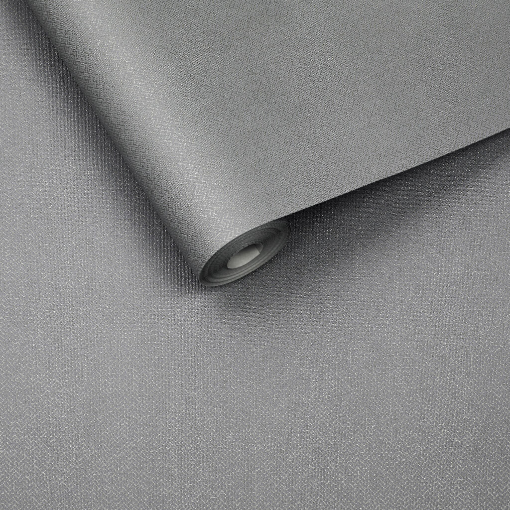 104727 - Knitted Texture Wallpaper - Silver - Graham & Brown