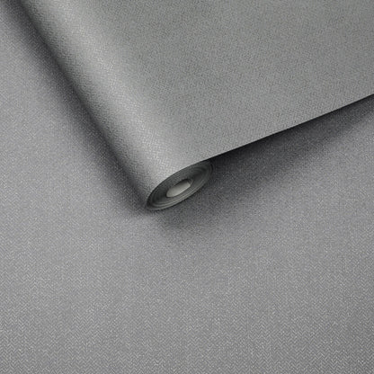 104727 - Knitted Texture Wallpaper - Silver - Graham & Brown