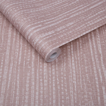 104729 - Bamboo Texture Wallpaper - Pink - Graham & Brown