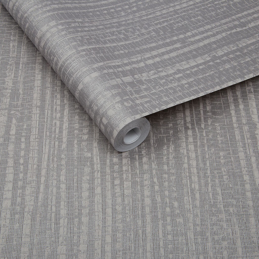 104730 - Bamboo Texture Wallpaper - Silver - Graham & Brown