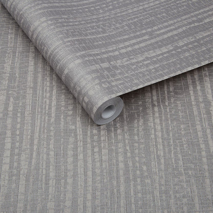 104730 - Bamboo Texture Wallpaper - Silver - Graham & Brown
