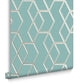 104732 - Archetype Wallpaper - Mint White Gold - Graham & Brown