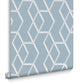 104733 - Archetype Wallpaper - Blue & Silver - Graham & Brown