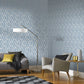 104733 - Archetype Wallpaper - Blue & Silver - Graham & Brown