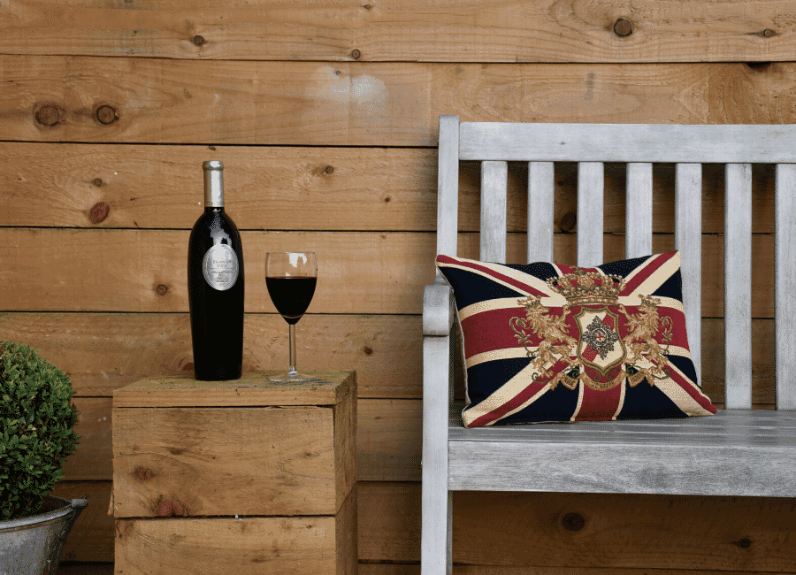 Union Jack Crest Oblong Tapestry Room Cushion with Feather Filler 