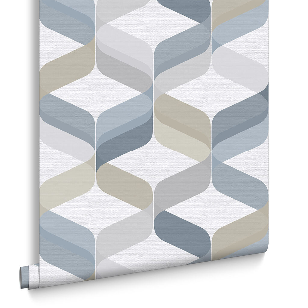 104815 - Retro Wallpaper - Denim - Graham & Brown