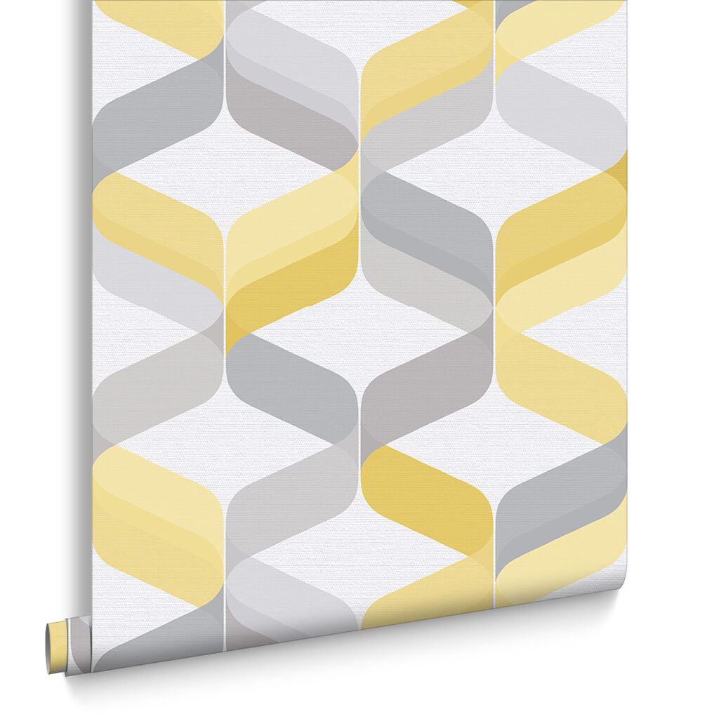 104817 - Retro Wallpaper - Lemon - Graham & Brown