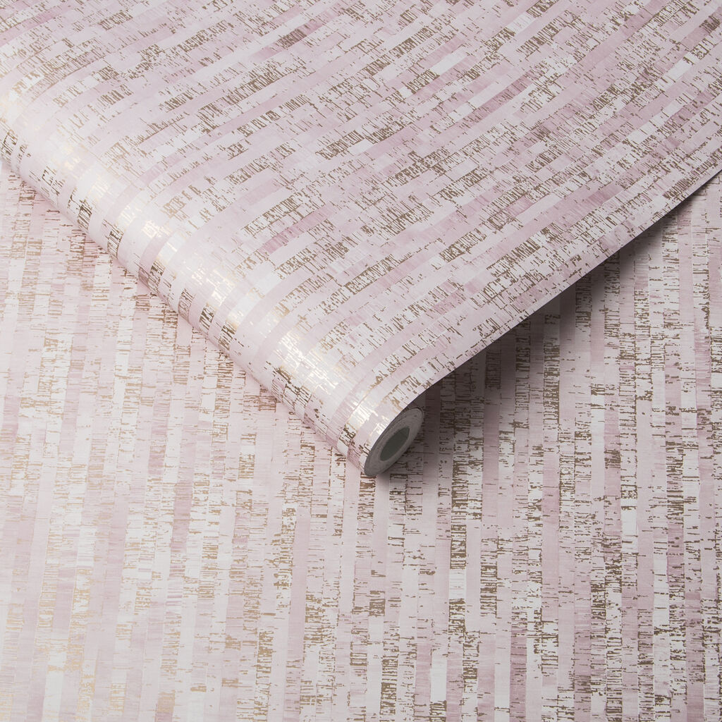 105107 - Betula Wallpaper - Blush Rose Gold - Graham & Brown