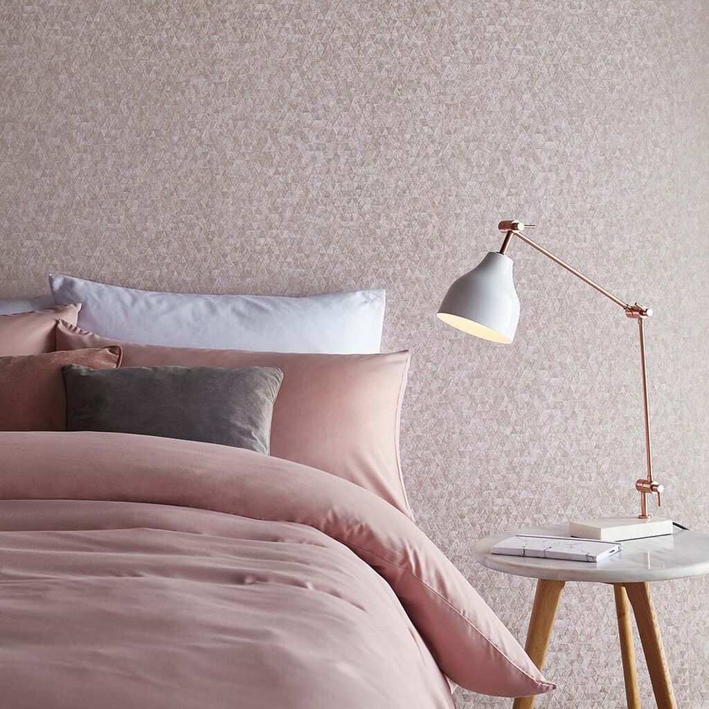 105109 - Trinity Wallpaper - Soft Rose Gold - Graham & Brown
