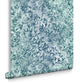 105113 - Botany Iridescent Wallpaper - Midnight Blue - Graham & Brown