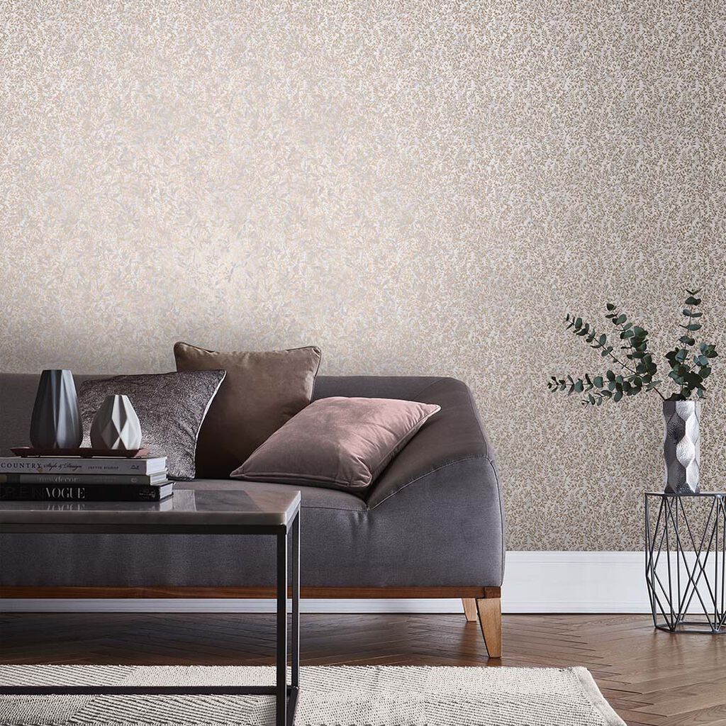 105116 - Botany Wallpaper - Soft Rose Gold - Graham & Brown